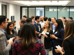 BusinessNetworking 2 Oameni discutand si facand networking in afaceri.